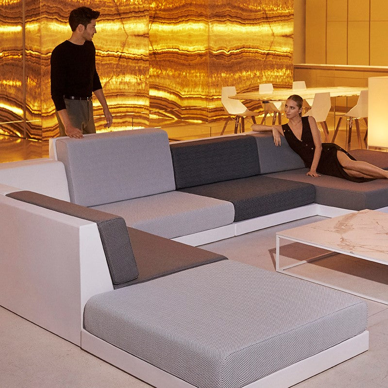 PIXEL SOFA MODULE POUF RGB : Lighted Angle Sofa Module