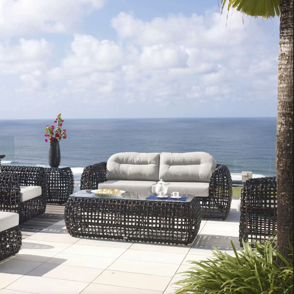 Outdoor corner sofa - set of modules for outdoor sofa