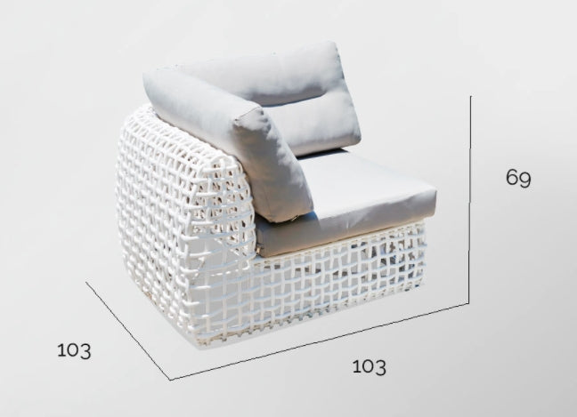 Canapé Extérieur Design - Module D'angle - DYNASTY - Skyline Design