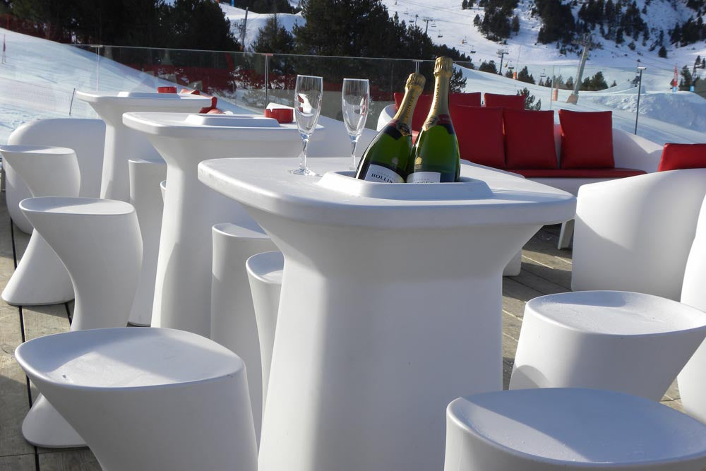 Riba Excorchada Terrace Andorra NOMA High Table and Stool Bar Vondom