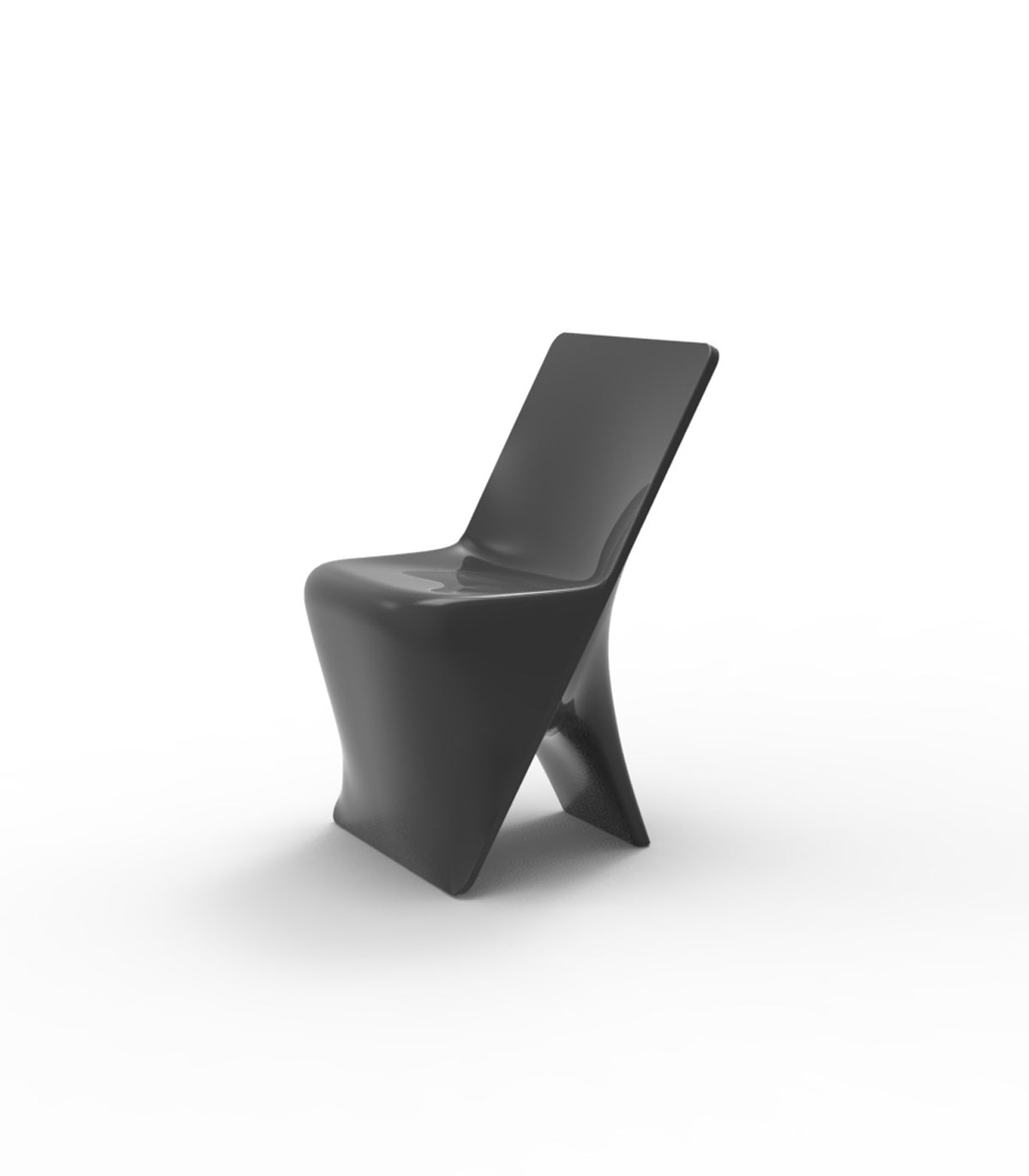 Chaise finition laquée PAL VONDOM - anthracite