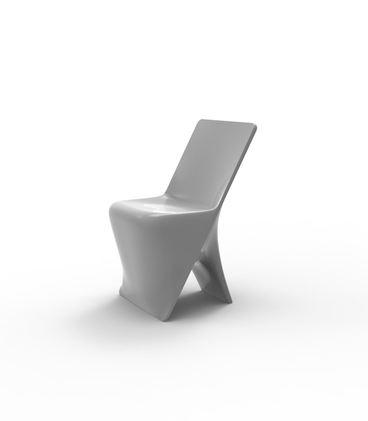 PAL design chair lacquered finish - VONDOM - steel grey