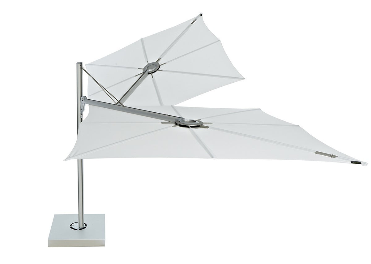 Parasol Double Mat Central Deux Toiles Carrés SPECTRA DUO