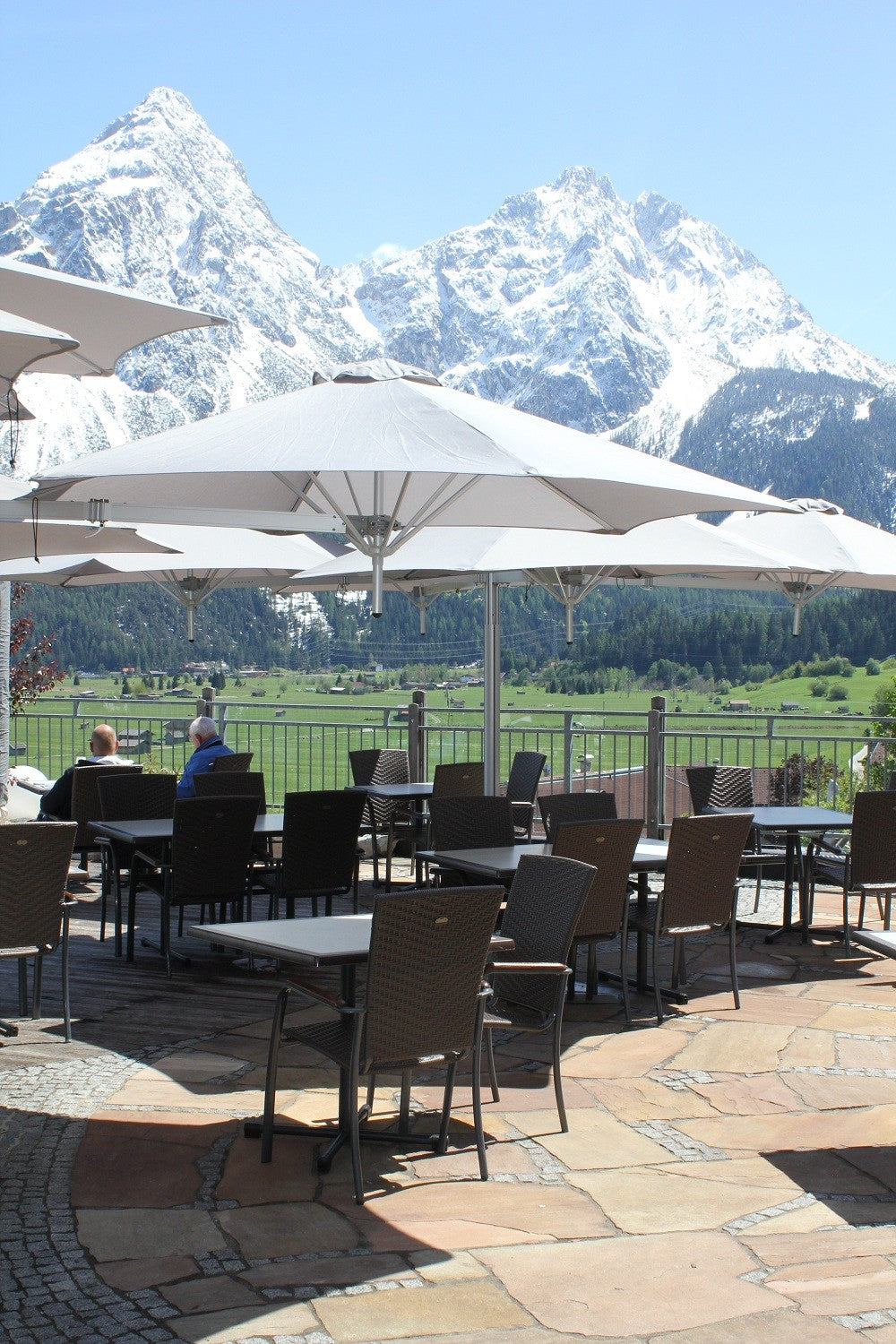 Duoflex 460 x 230 parasol made by Umbrosa in Belgium Central Post