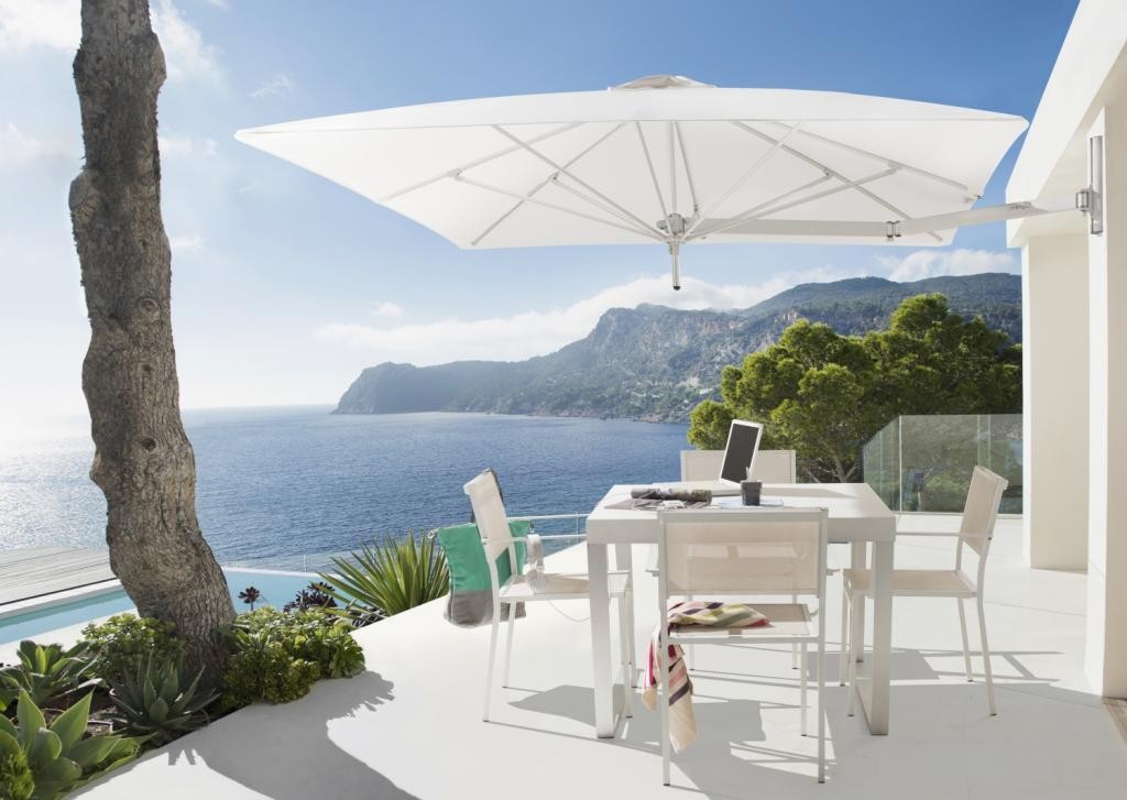 Square Parasol for Balcony, Apartment, Hotel 190 x 190 PARAFLEX 190