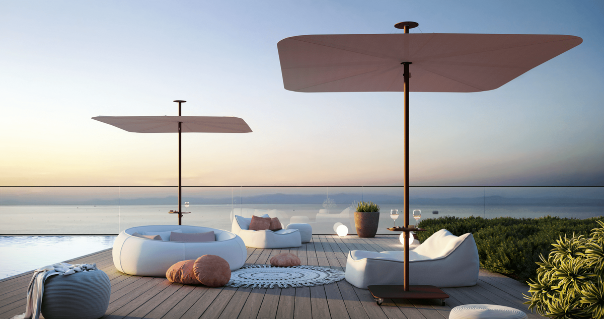 Garden Parasol INFINA by Umbrosa Without knot of ribs and visible frame 250 x 250