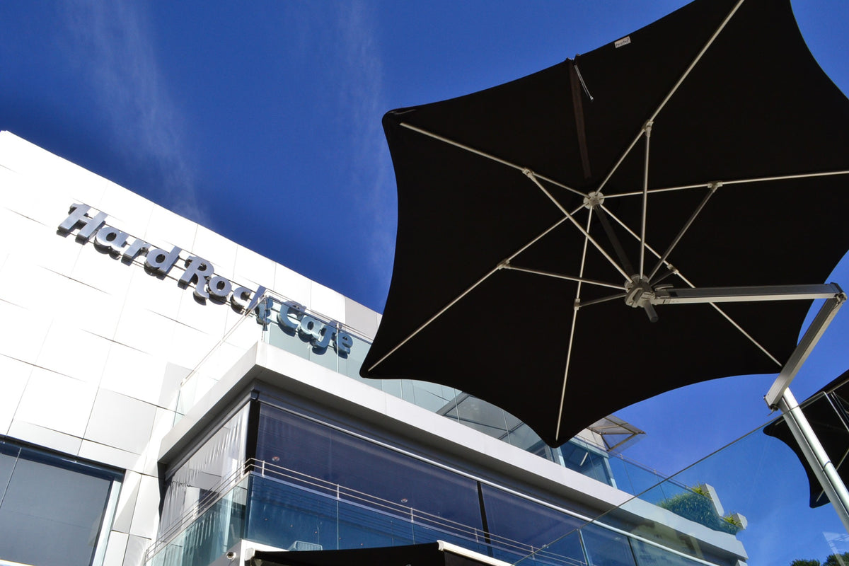 Central Mat Design Umbrella With Four Hexagonal Canopies Umbrosa PARAFLEX MULTI 600 x 600