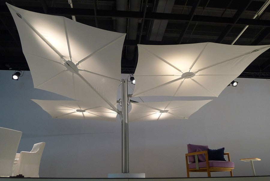 SPECTRA MULTI - Parasol XXL 5x5 Haut de Gamme Plat Umbrosa