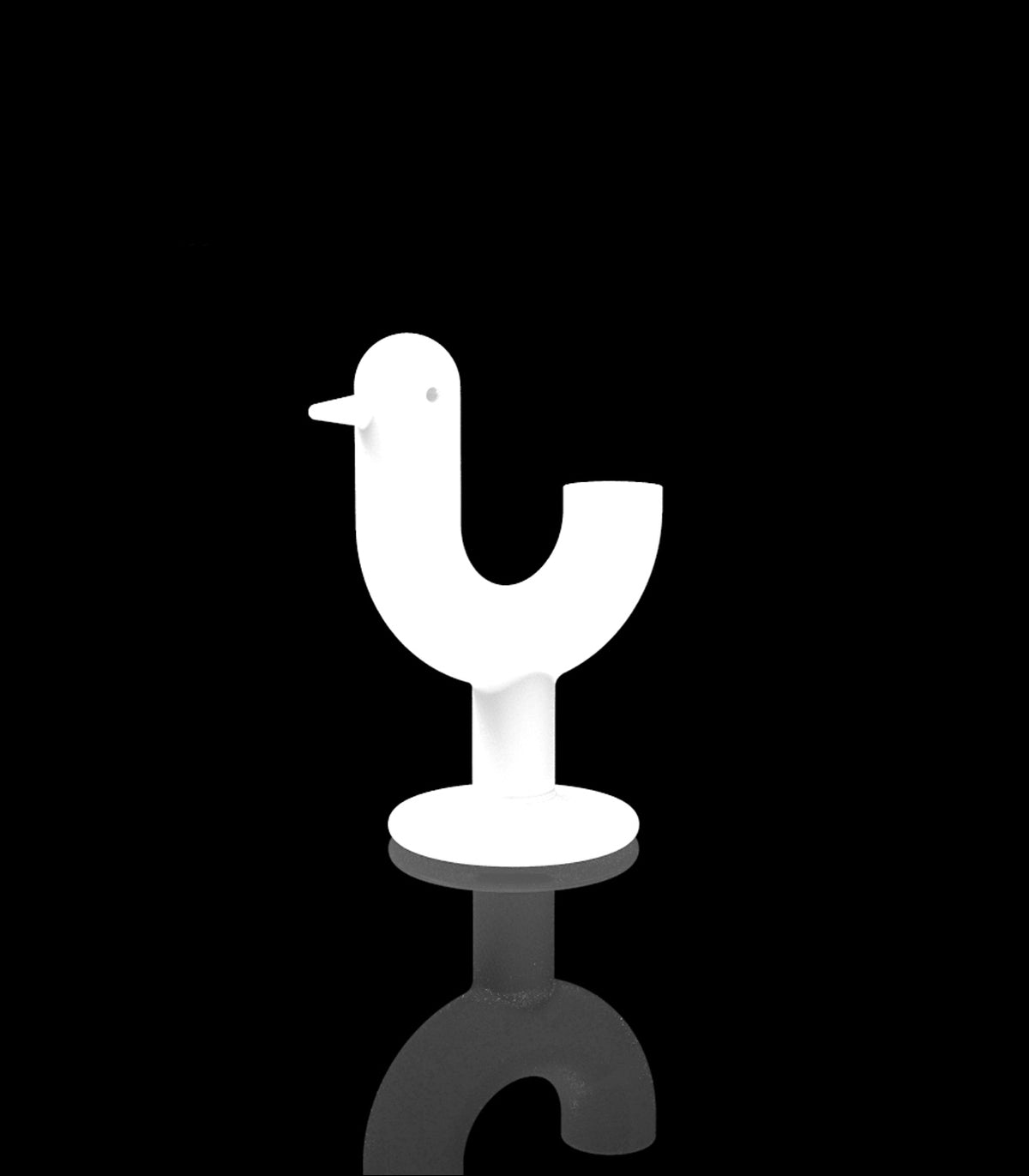 Peacock Planter with White LED Light by Vondom