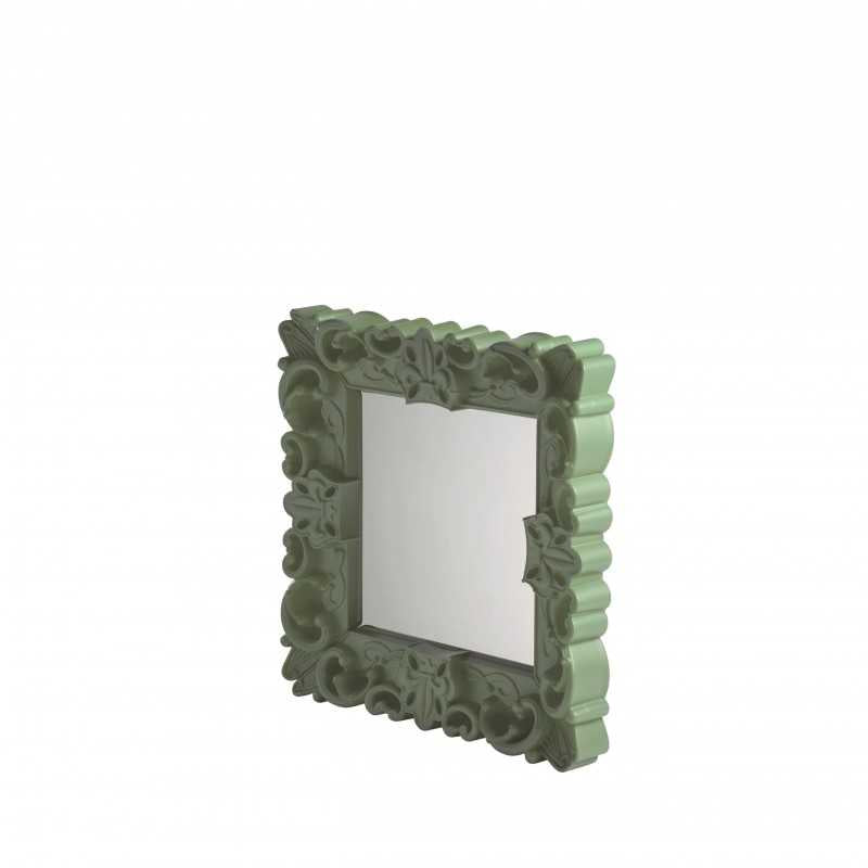 Petit Miroir Baroque finition laquée - Mirror of Love S - Malva Green