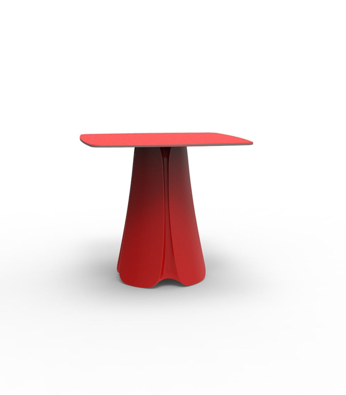 Table carrée design PEZZETTINA Vondom laquée - rouge