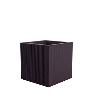 POT GATSBY CUBIC 50 cm - Ribbed Cubic Pot
