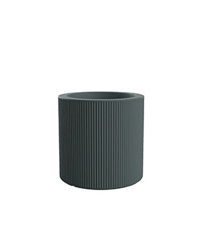 POT GATSBY CYLINDRIQUE 40 cm - Pot Cylindrique Rainuré