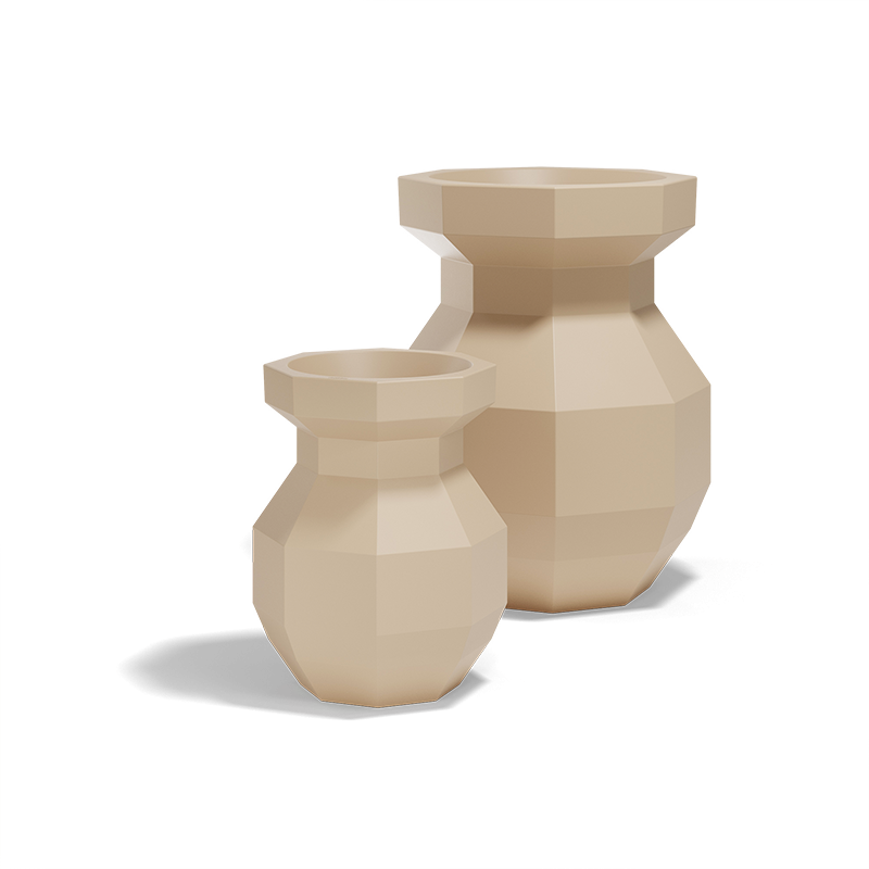 two yuri origami flower pots vondom