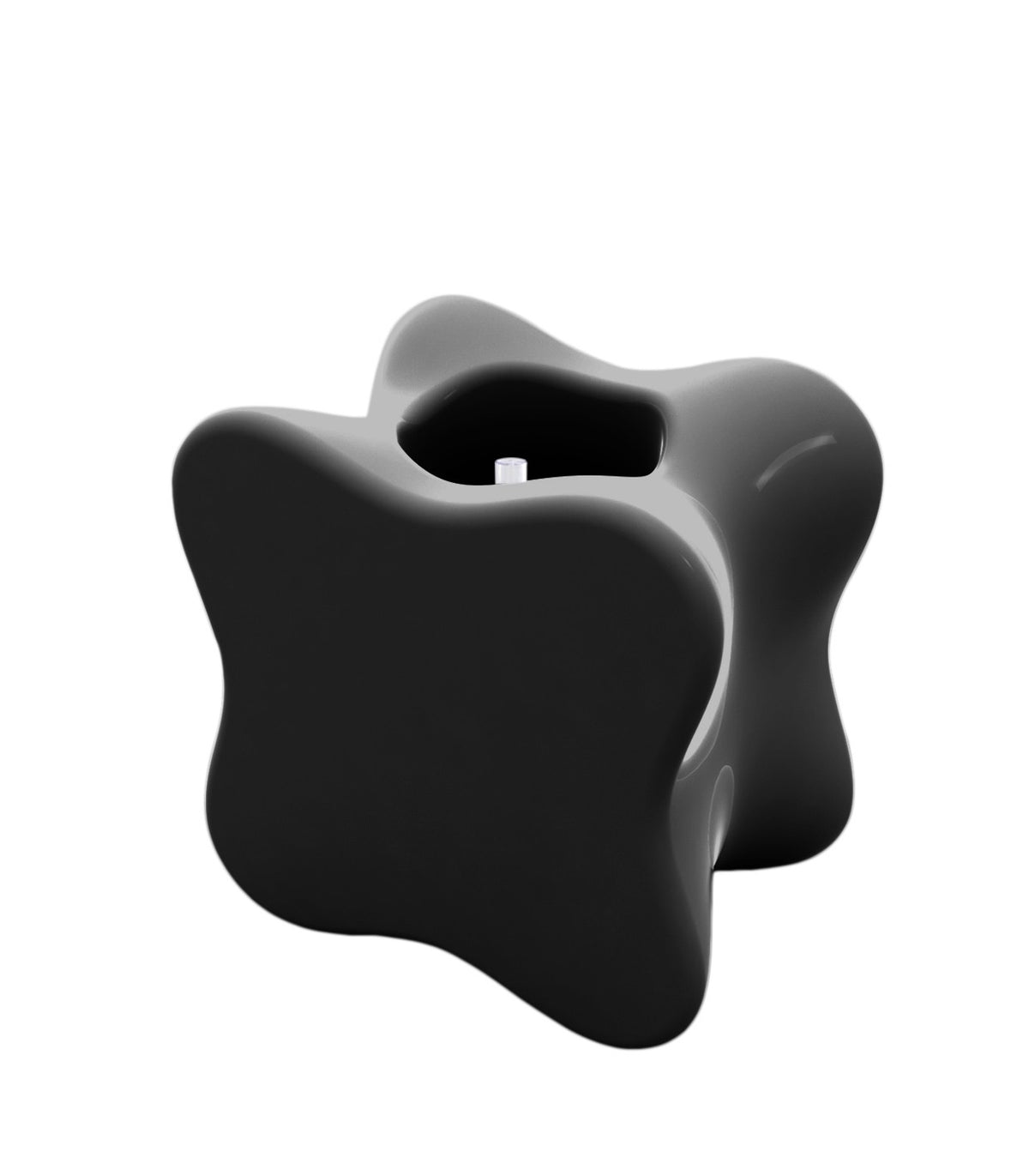 PAL Lacquered Design Flower Pot - black
