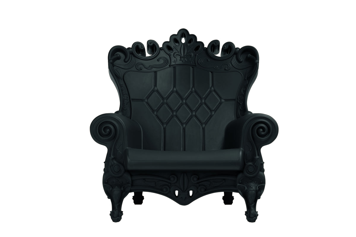 Fauteuil Couleur Noir Laque Queen of Love Slide Design