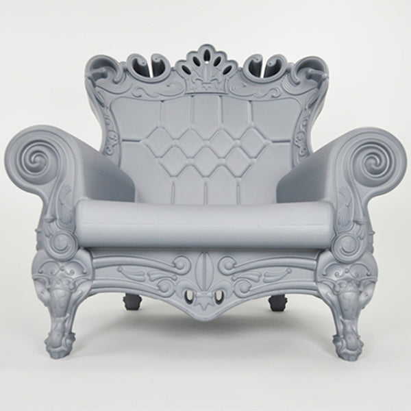 Fauteuil Couleur Argent Brillant Queen of Love Slide Design