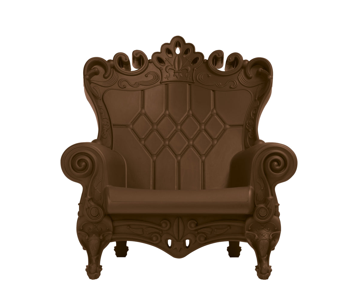 Armchair Matt Color Chocolate brown Queen of Love Slide Design