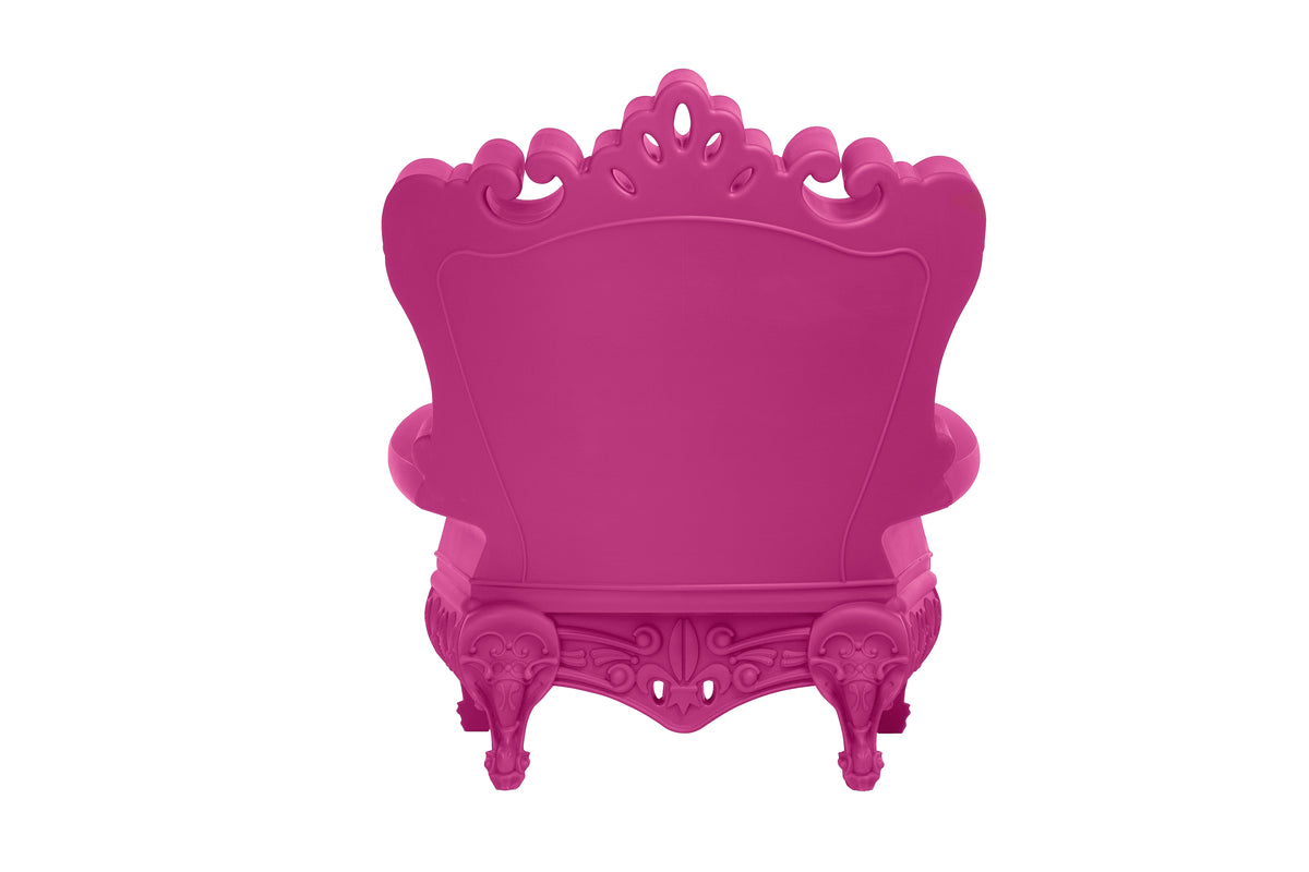 Back Armchair Matt Color Sweet Fuchsia Queen of Love Slide Design