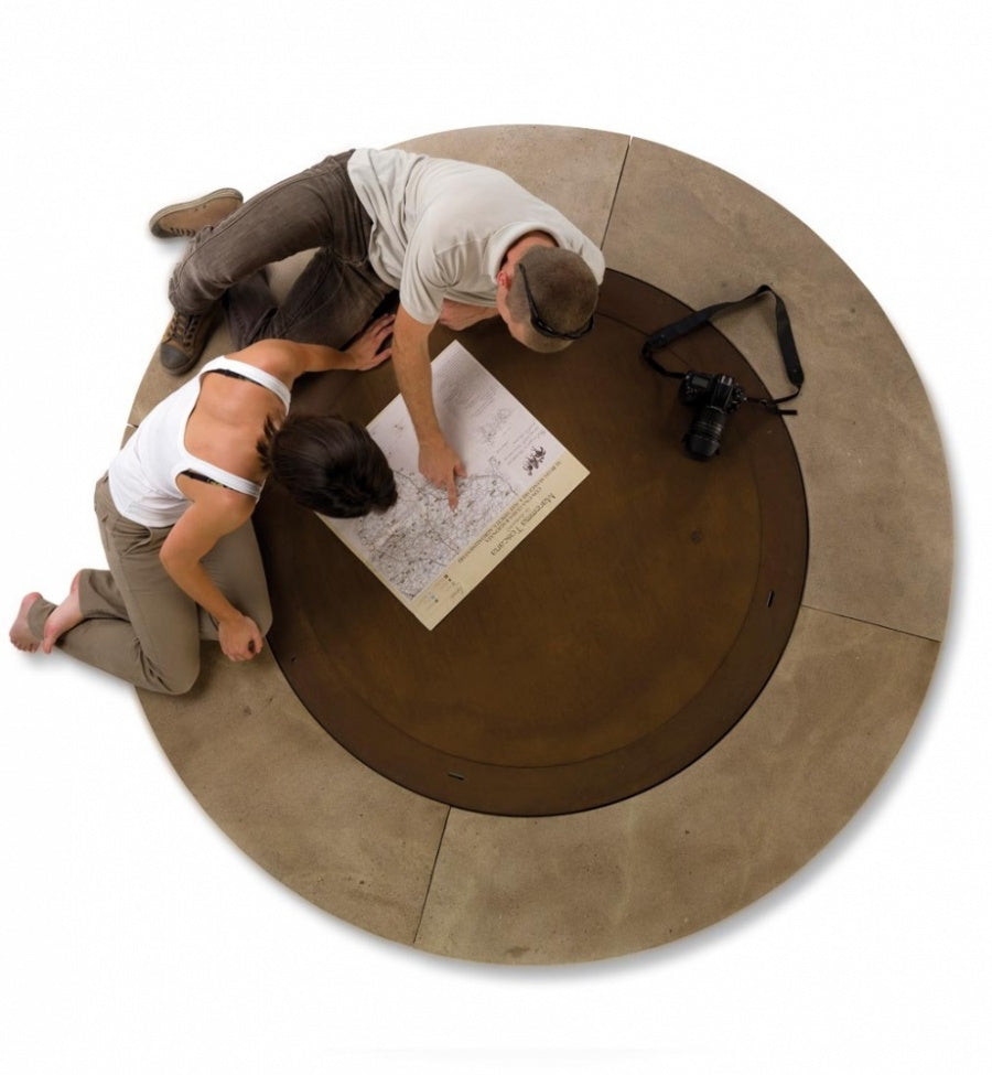 Seen from above - Rondo - Round Stone Outdoor Fire Pit - AK47