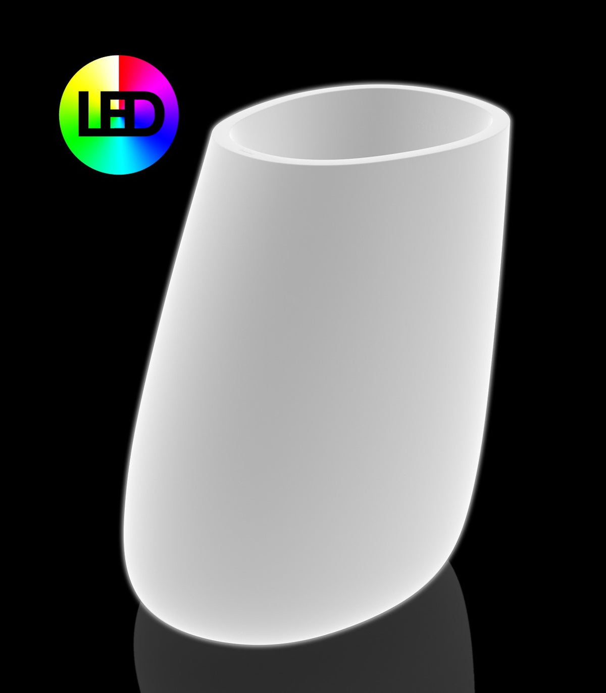 Stone LED flower pot