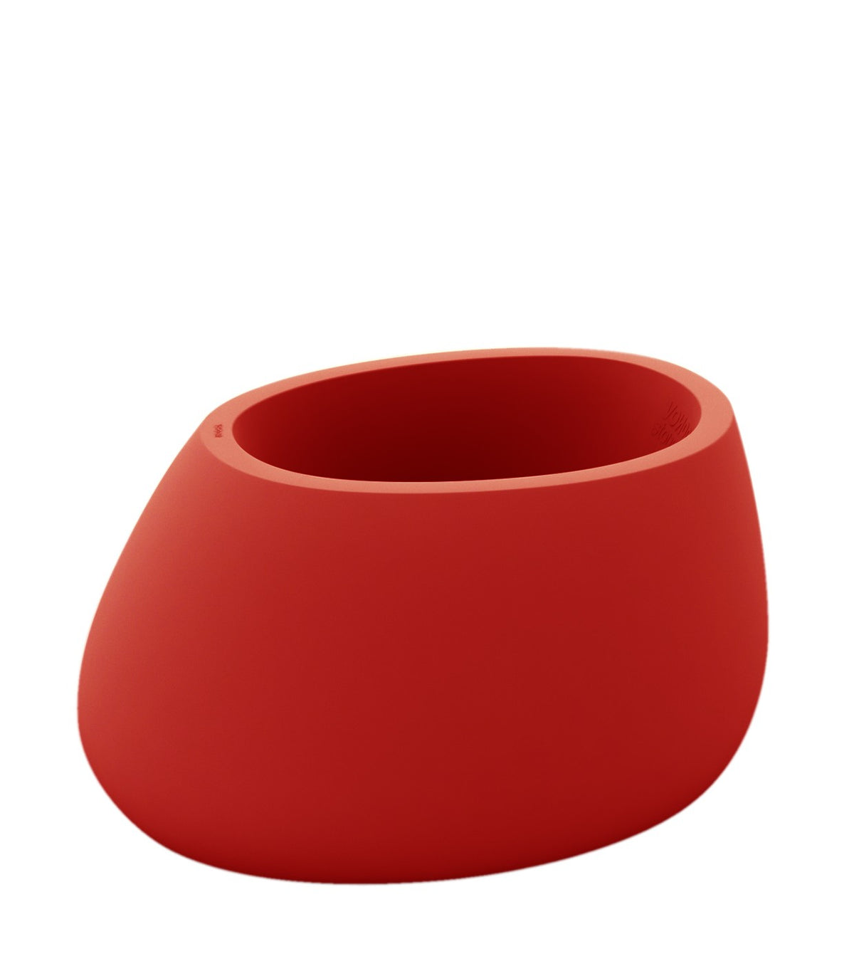 Pot de Fleurs Design Stone Finition Mate Vondom - rouge