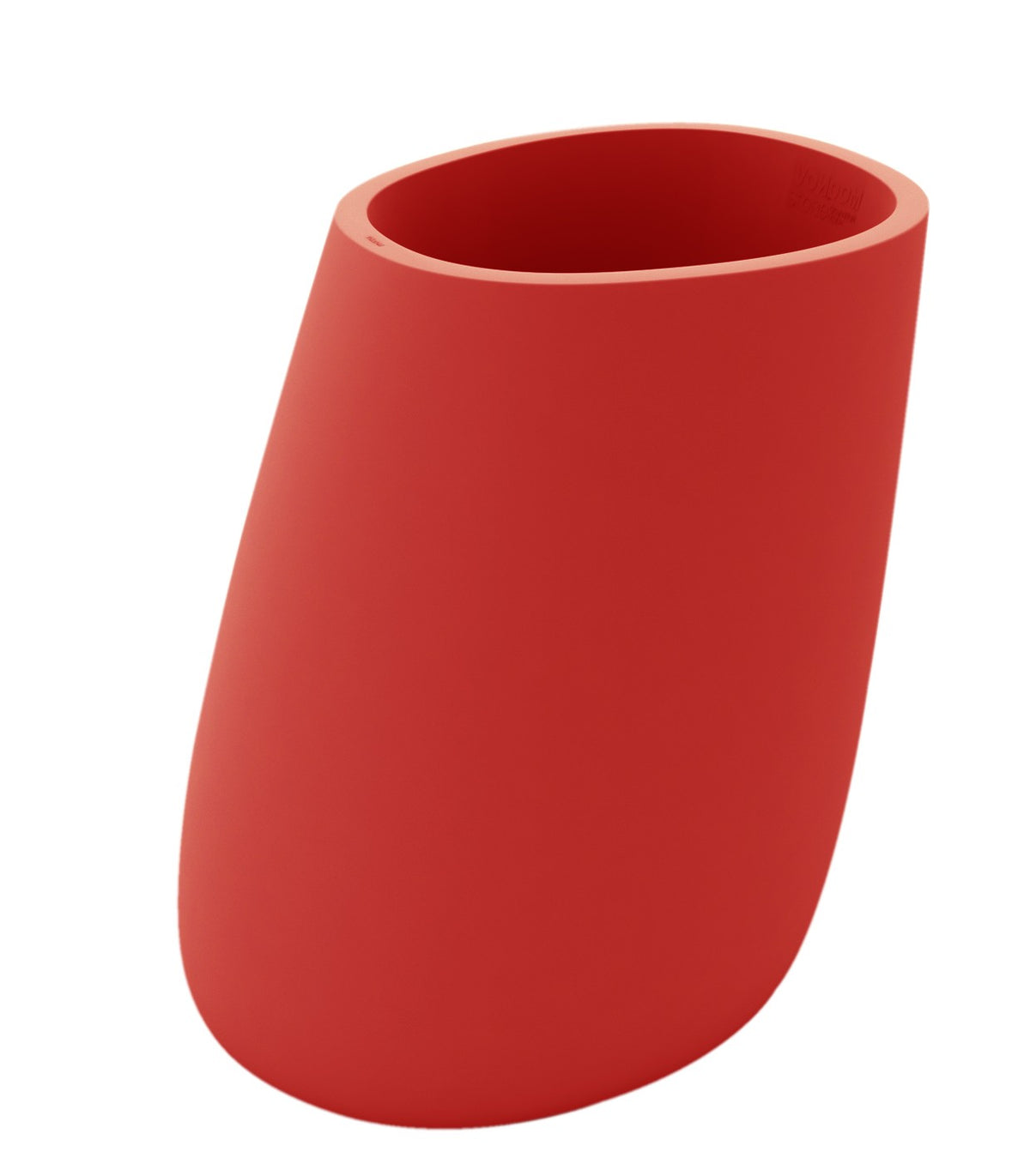STONE flower pot matte finish - red