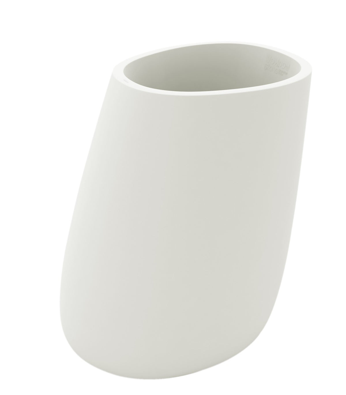 STONE flower pot matte finish - white