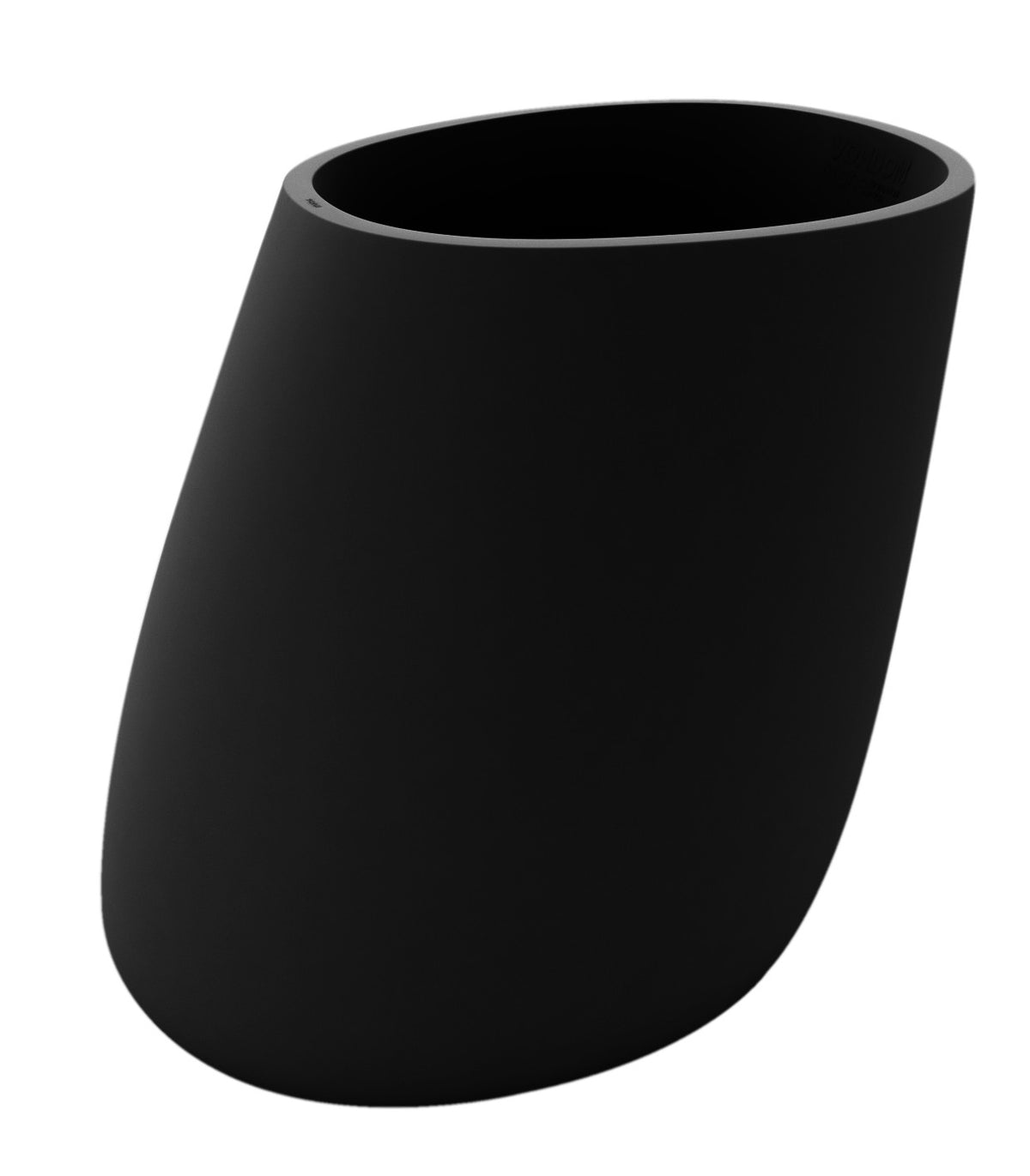 STONE flower pot matte finish - noir