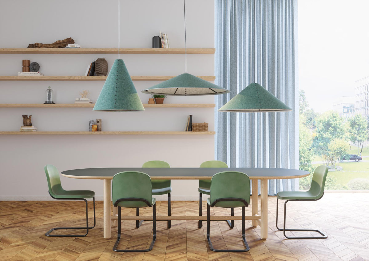 ACOUSTIC CONE - Acoustic Cone Shaped Light Fixture Office