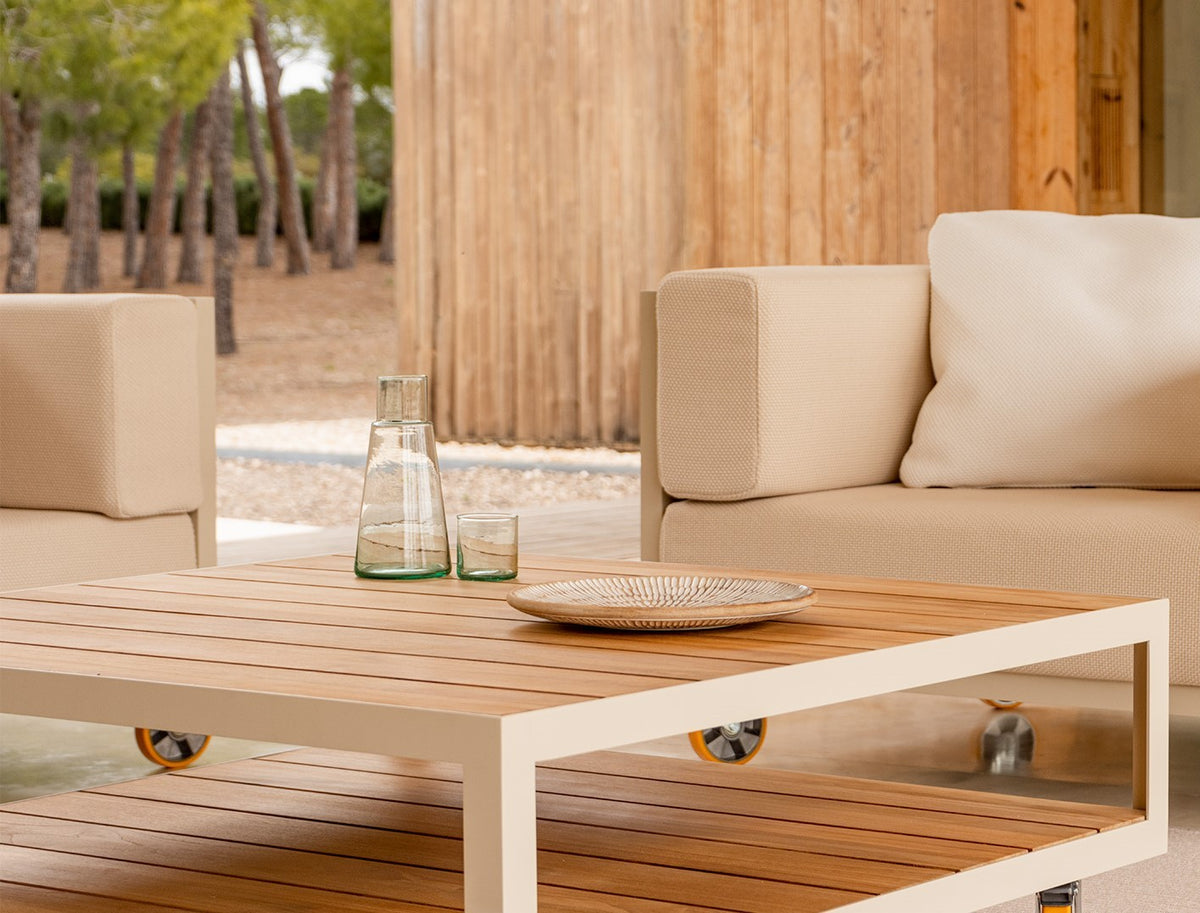 VINEYARD EXTRA-LARGE COFFEE TABLE - Outdoor Wooden Coffee Table