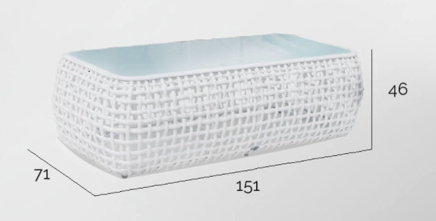 DYNASTY Outdoor Braided Coffee Table