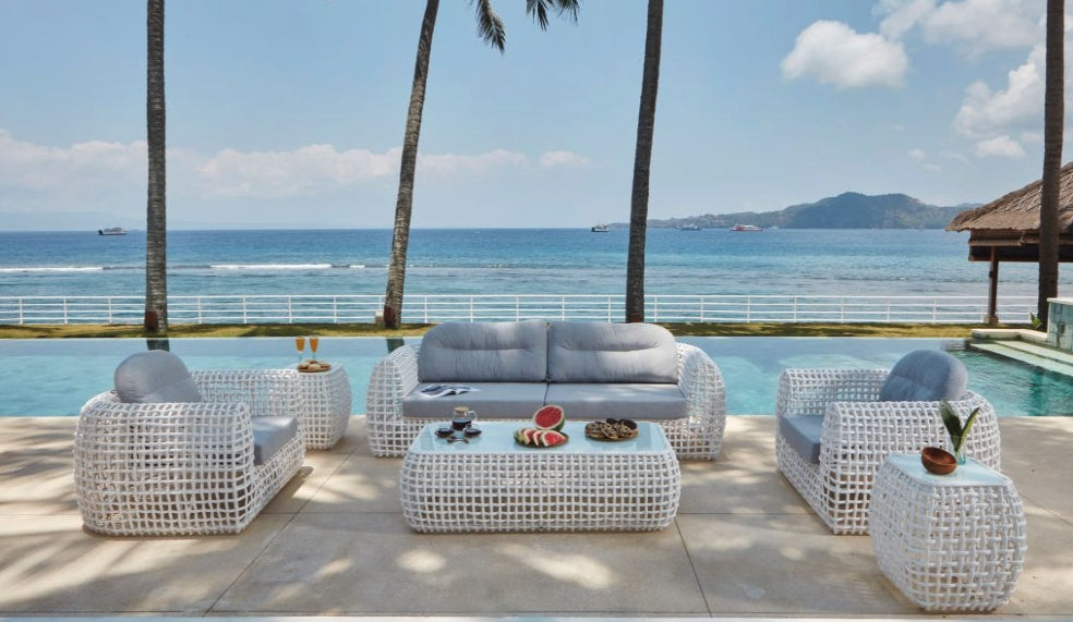 DYNASTY Outdoor Braided Coffee Table