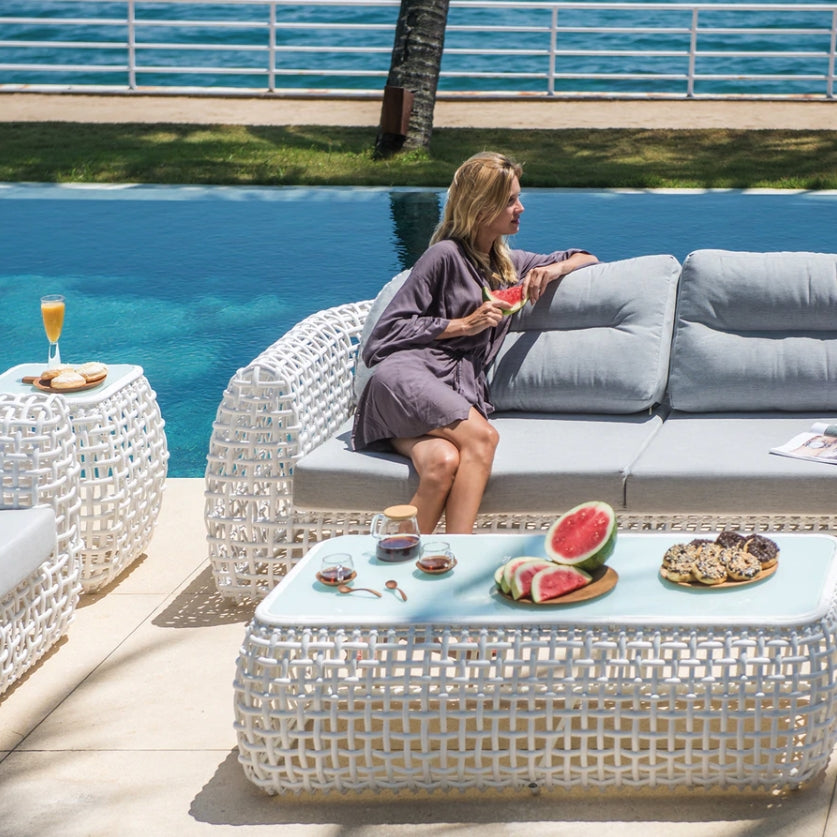 DYNASTY Outdoor Braided Coffee Table