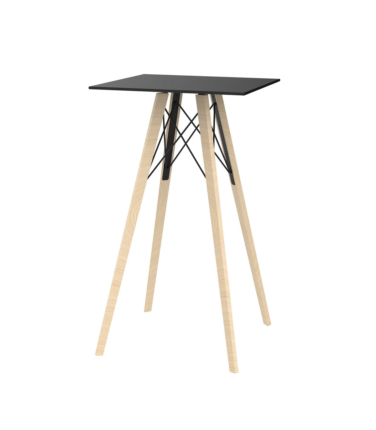 FAZ WOOD HIGH TABLE 60X60X105 - Square Wooden High Table