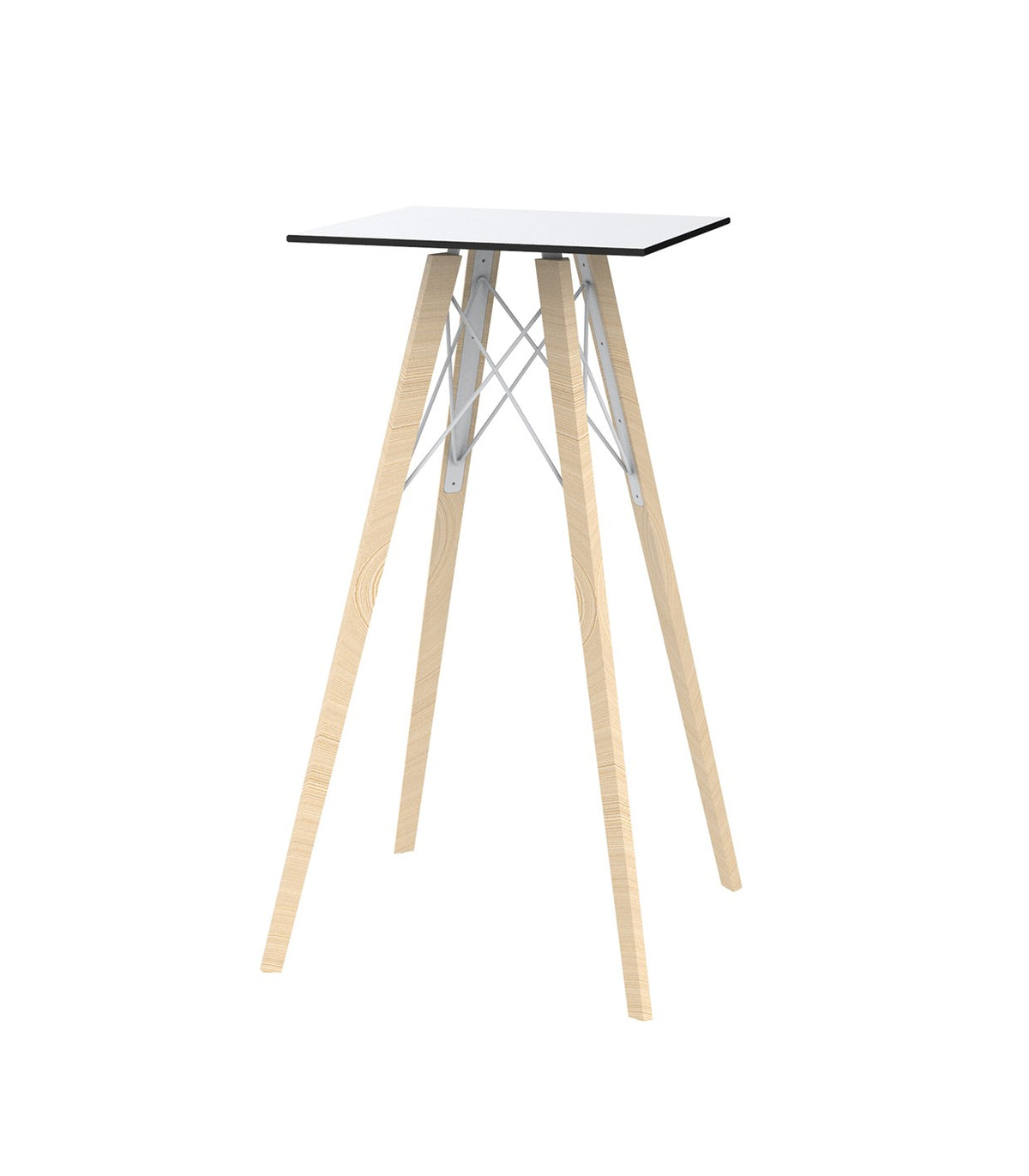 FAZ WOOD HIGH TABLE 50X50X105 - Wooden Eating Stand Table