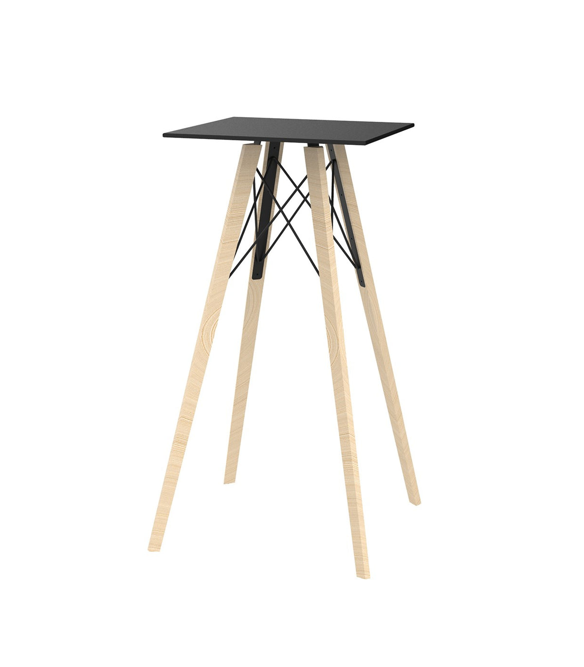FAZ WOOD HIGH TABLE 50X50X105 - Wooden Eating Stand Table