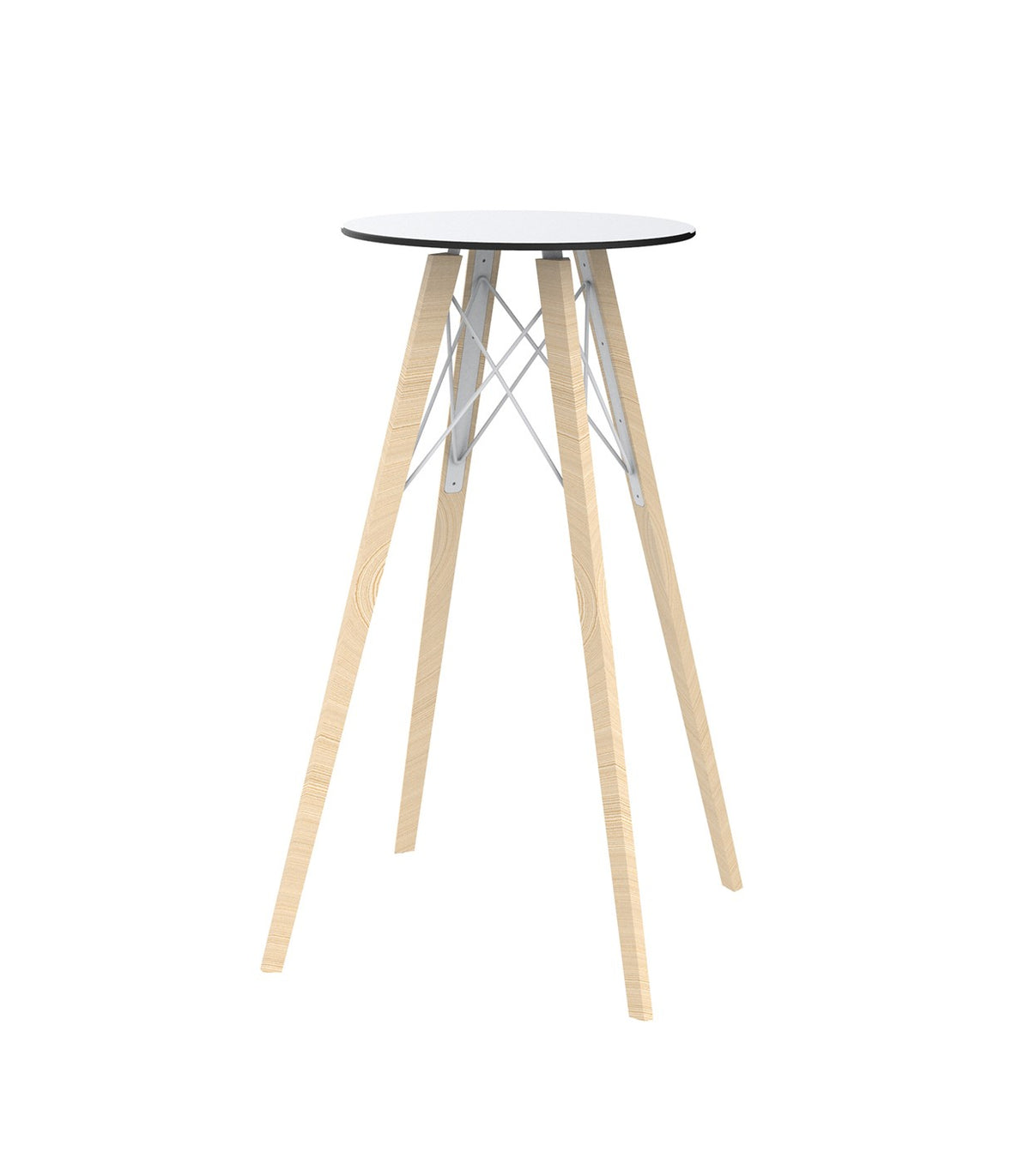 FAZ WOOD HIGH TABLE Ø50X105 - Round Wooden Eating Table