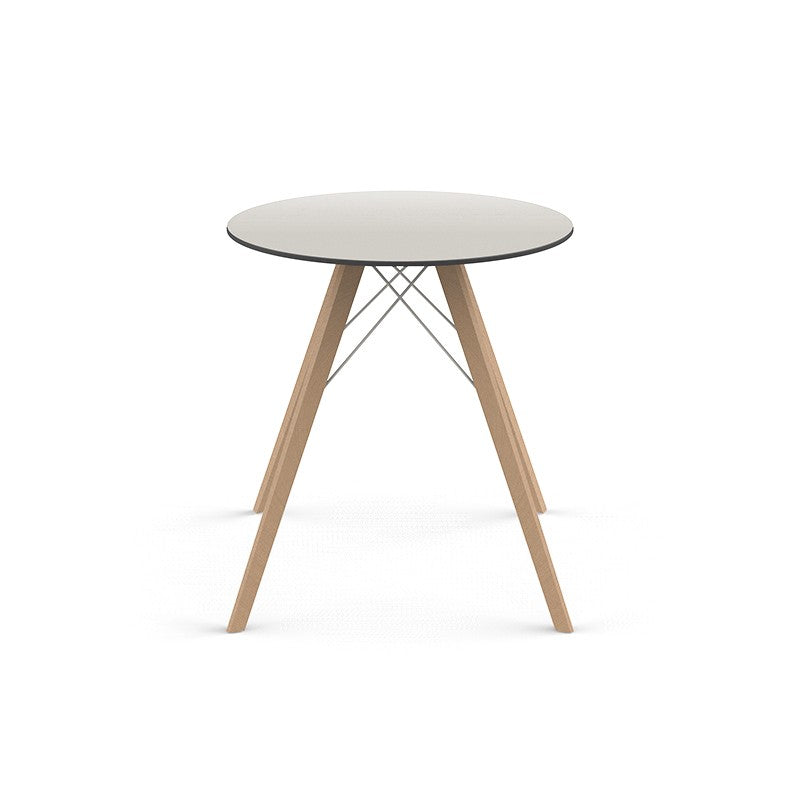 FAZ WOOD DINING TABLE Ø70X74 - Round Wooden Table 2 persons