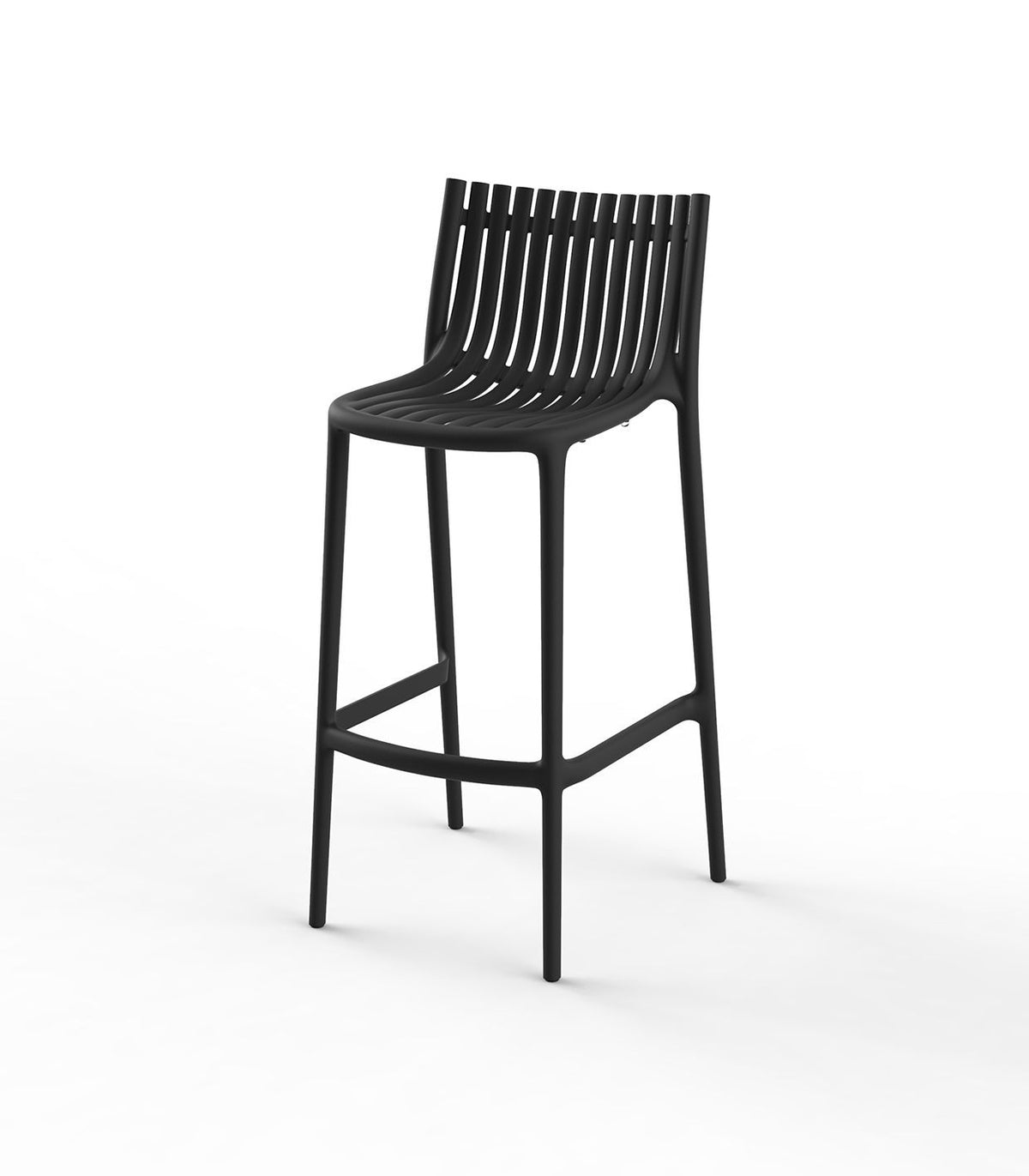 74.5 cm indoor/outdoor black Ibiza bar stool by Vondom
