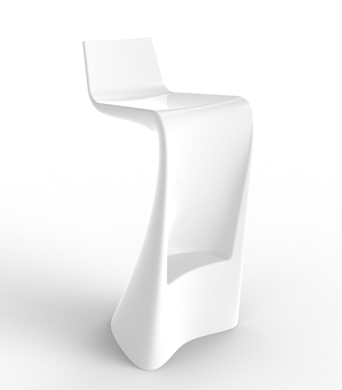 WING Lacquered Design Bar Stool - Vondom - White