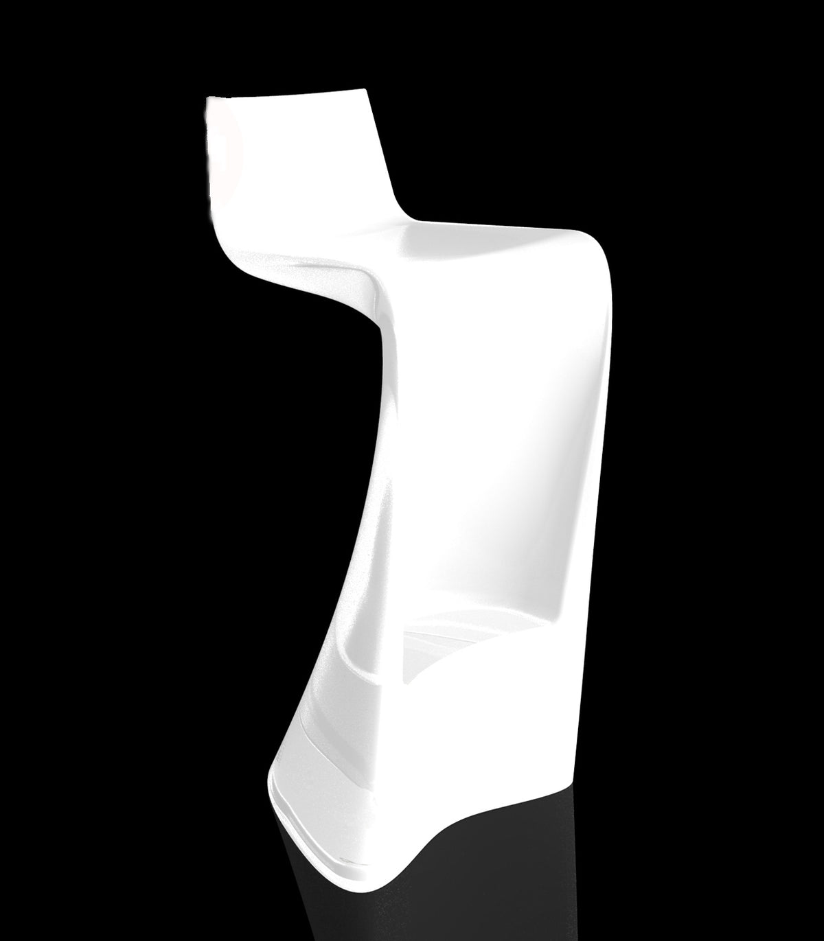 Illustration Wing Tabouret Bar Vondom Tabouret Haut Lumineux Blanc Luz et RGB 