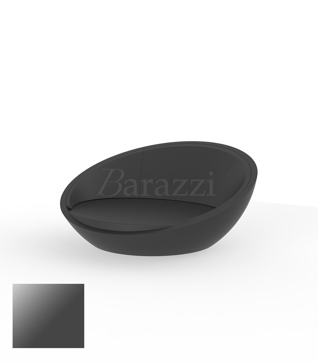 ULM Daybed Rond Anthracite Polyethylene Laque Vondom