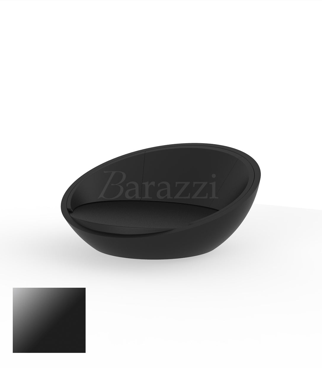 ULM Daybed Rond Noir Polyethylene Laque Vondom