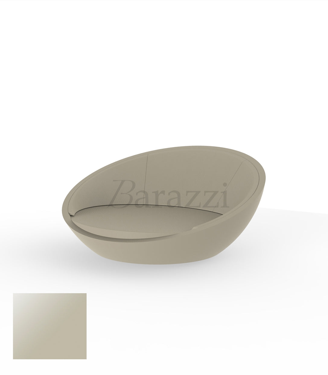 ULM Daybed Rond Ecru Polyethylene Laque Vondom