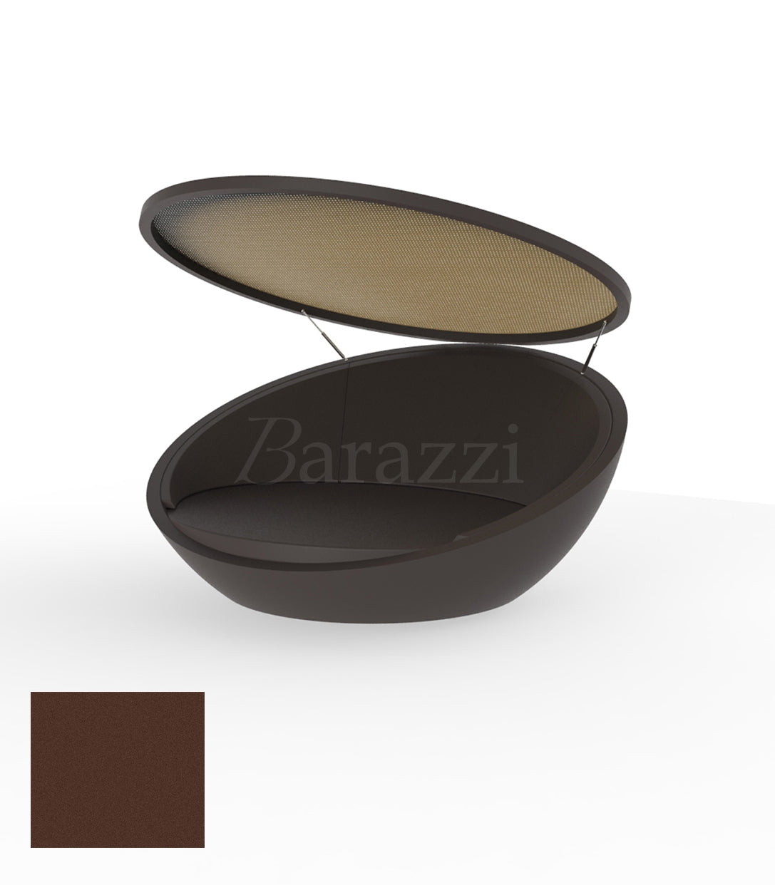 ULM Daybed avec Parasol Rond Marron Polyethylene Mat Vondom
