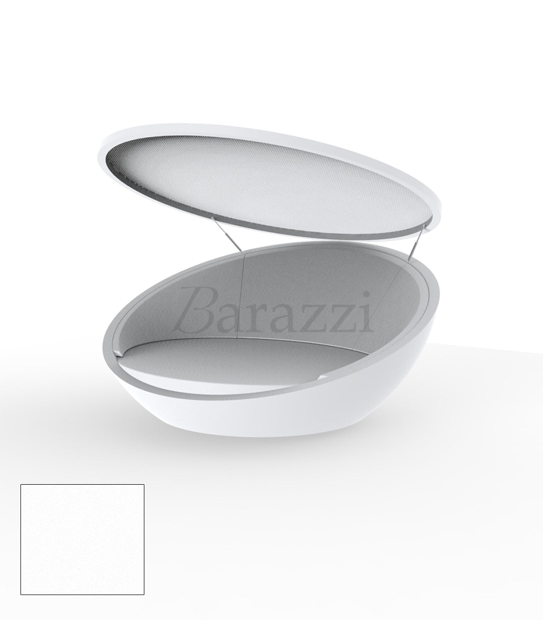 ULM Daybed avec Parasol Rond Ice Polyethylene Mat Vondom