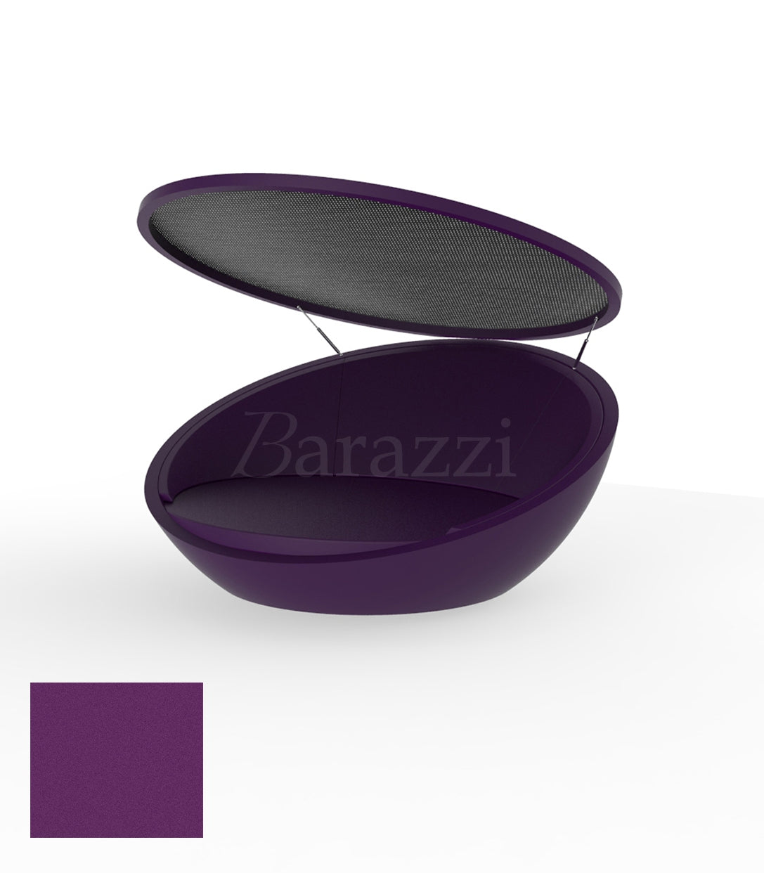 ULM Daybed avec Parasol Rond Prune Polyethylene Mat Vondom