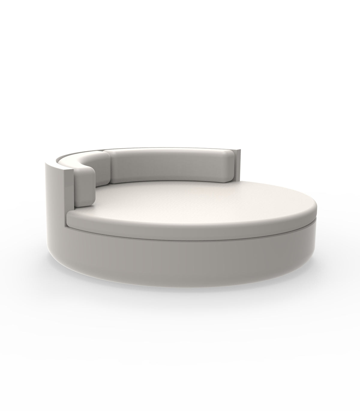 Chaise Longue pour 2 Ecru Laque avec Repose Dos