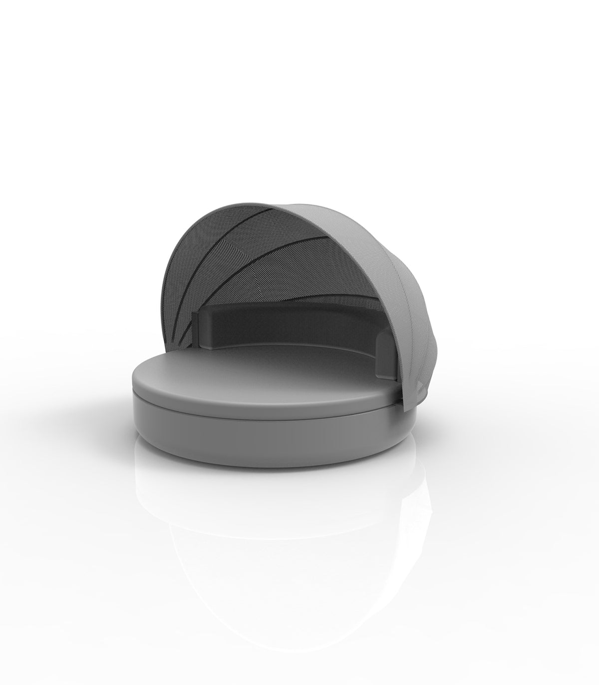 Siege Geant Acier pour Exterieur avec Parasol Integre et Dossier Confortable